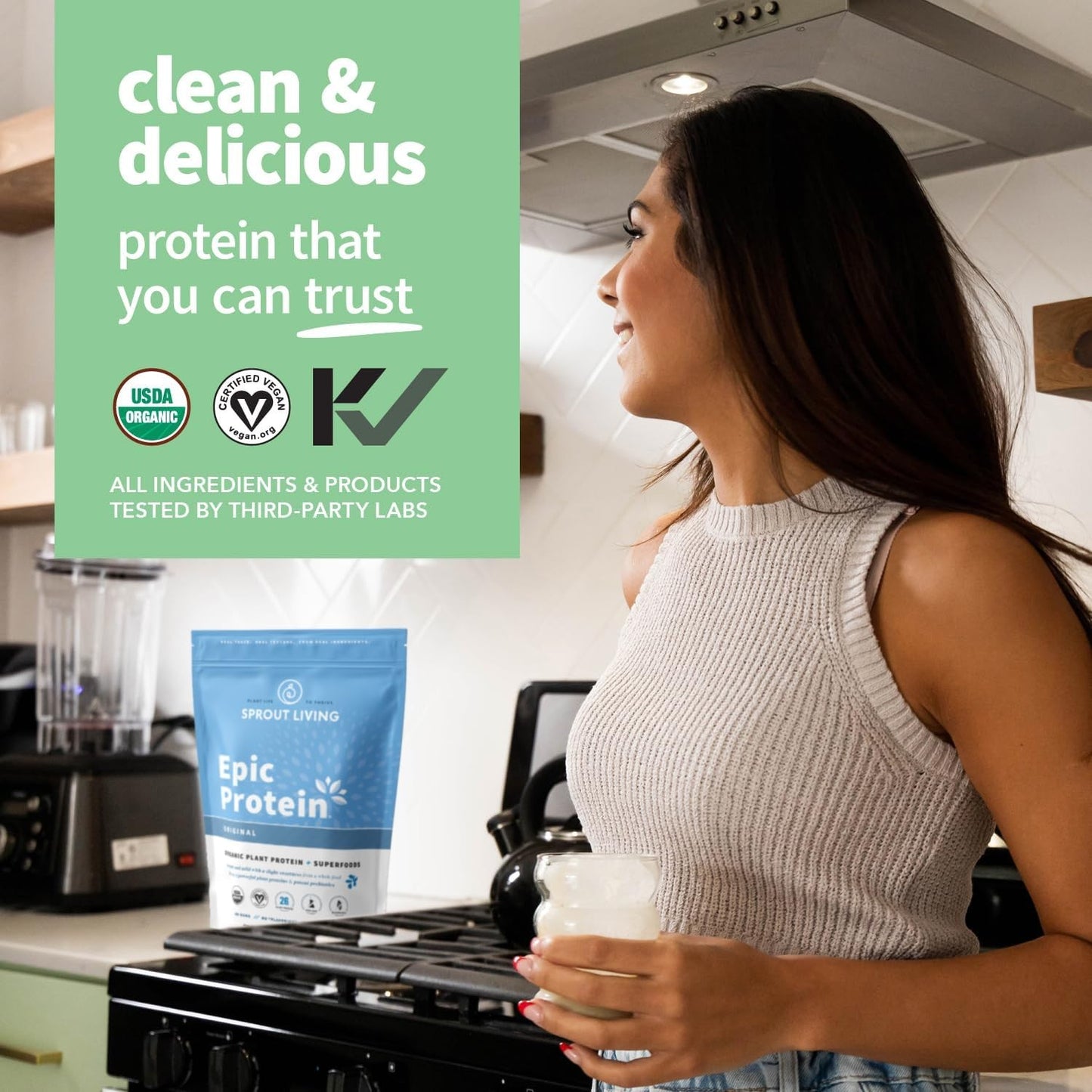 Plant Based Protein & Superfoods Powder, Original, Unflavored | Organic Protein