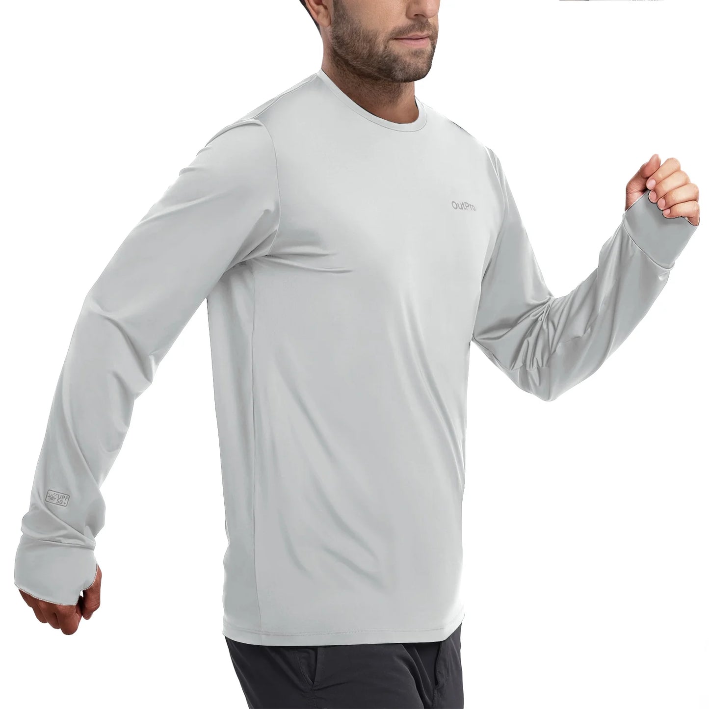 Men'S Rash Guards UPF 50+ Sun UV Protection Clothing Mens Workout Shirts Fishing Long Sleeve Swimwear Rashguard UV Athletic Mens Workout Tops Activewear Quick Dry T-Shirt Gray XL