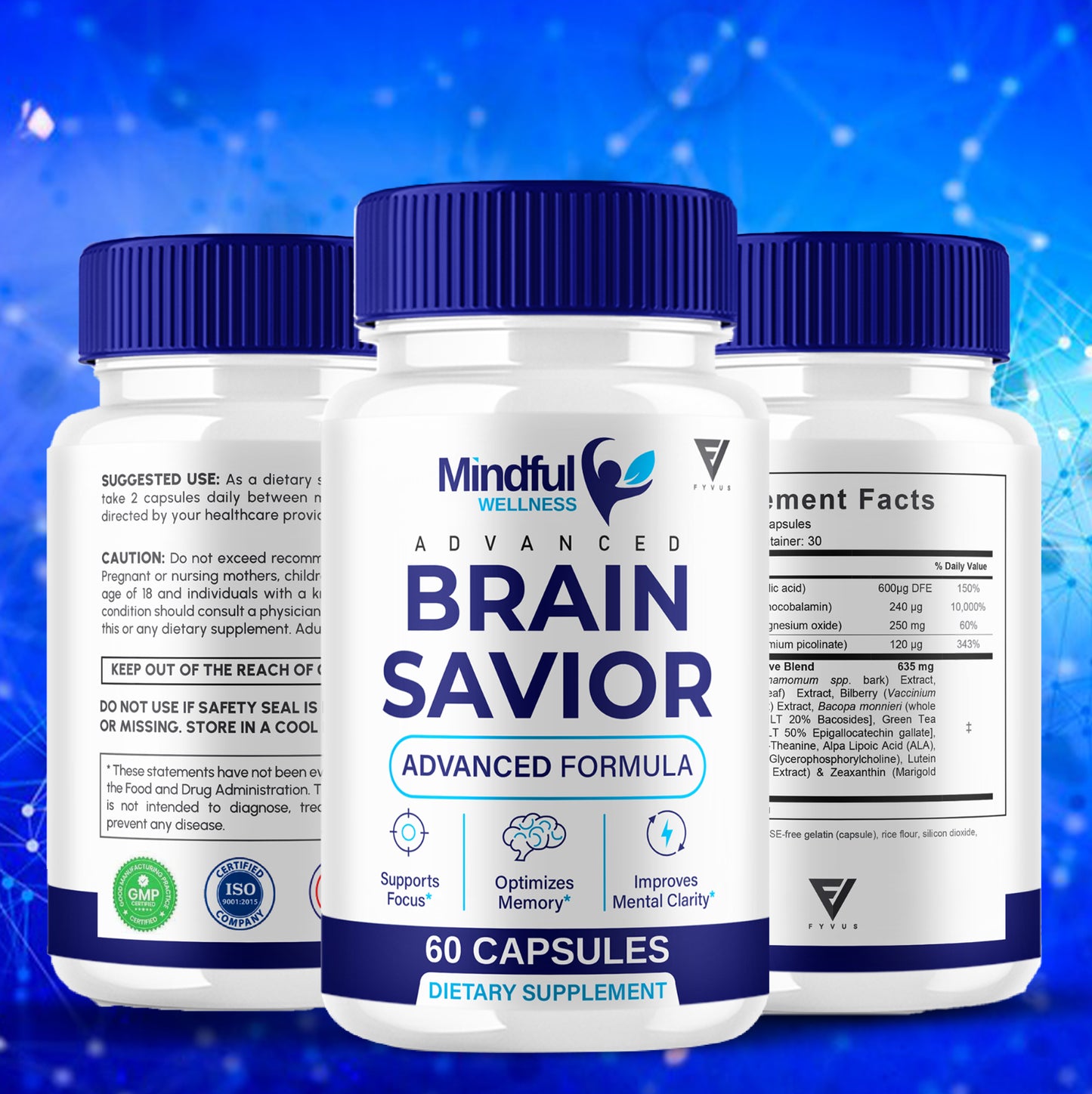 Mindfull Wellness Brain Savior Mindful Wellness Pills (60 Capsules)