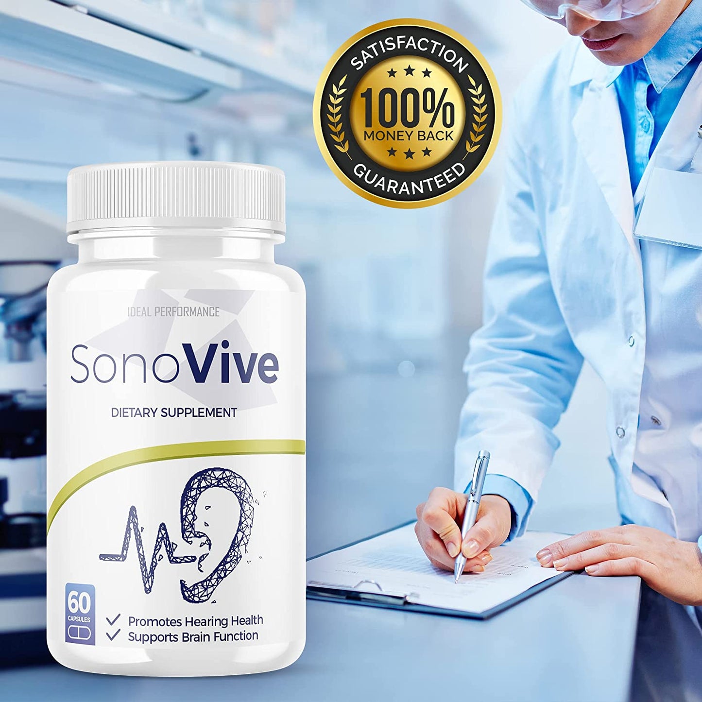 Sonovive Capsules Hearing Supplement Sonovia (60 Capsules)