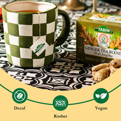 Ginger Tea, Herbal Tea, Caffeine-Free Tea, Herbal Teabags, 24 Count, Pack of 1