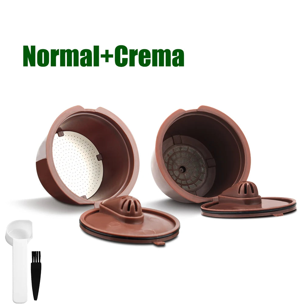 Icafilas Reutilizables Coffee Capsule for Nescafe Dolce Gusto Refill Crema Plastic Dolci Gusto Coffee Filter with Metal Mesh