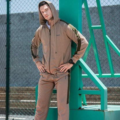 Men'S Casual Tracksuit Long Sleeve Full-Zip Running Jogging Sports Jacket and Pants