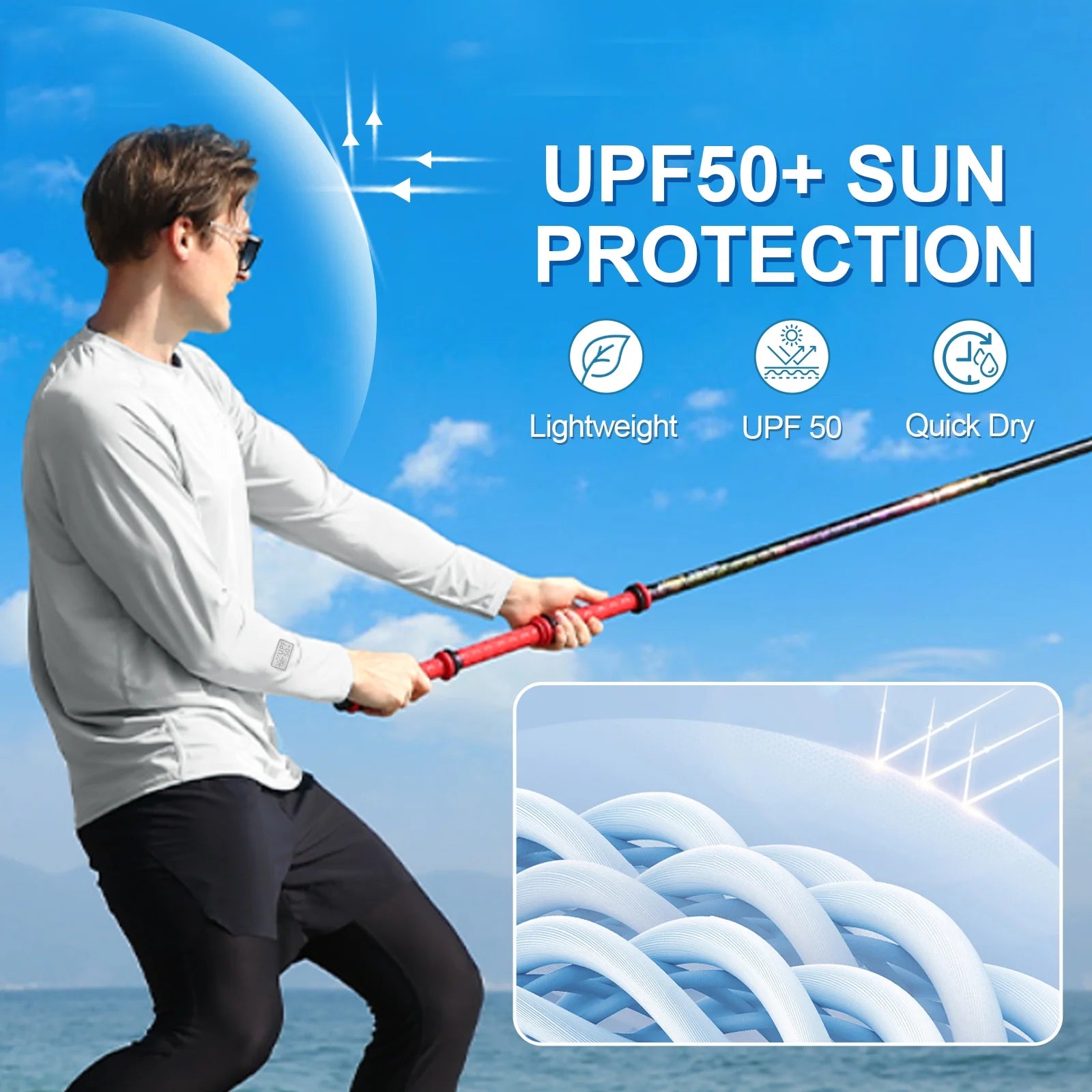 Men'S Rash Guards UPF 50+ Sun UV Protection Clothing Mens Workout Shirts Fishing Long Sleeve Swimwear Rashguard UV Athletic Mens Workout Tops Activewear Quick Dry T-Shirt Gray XL
