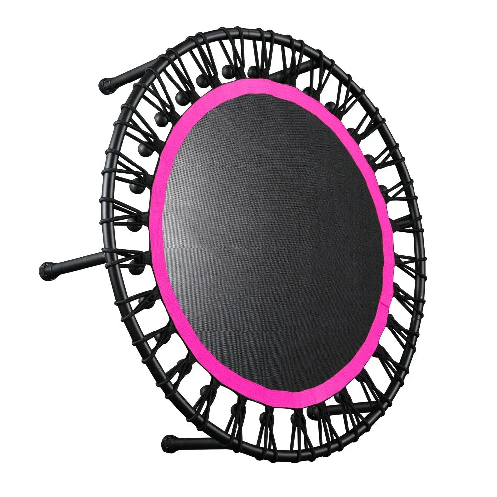 Indoor Elastic round Trampoline with Handle Fitness Gym Equipment Mini Trampoline Fitness Jumping