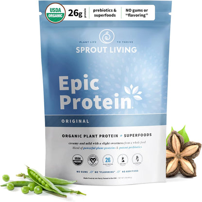 Plant Based Protein & Superfoods Powder, Original, Unflavored | Organic Protein