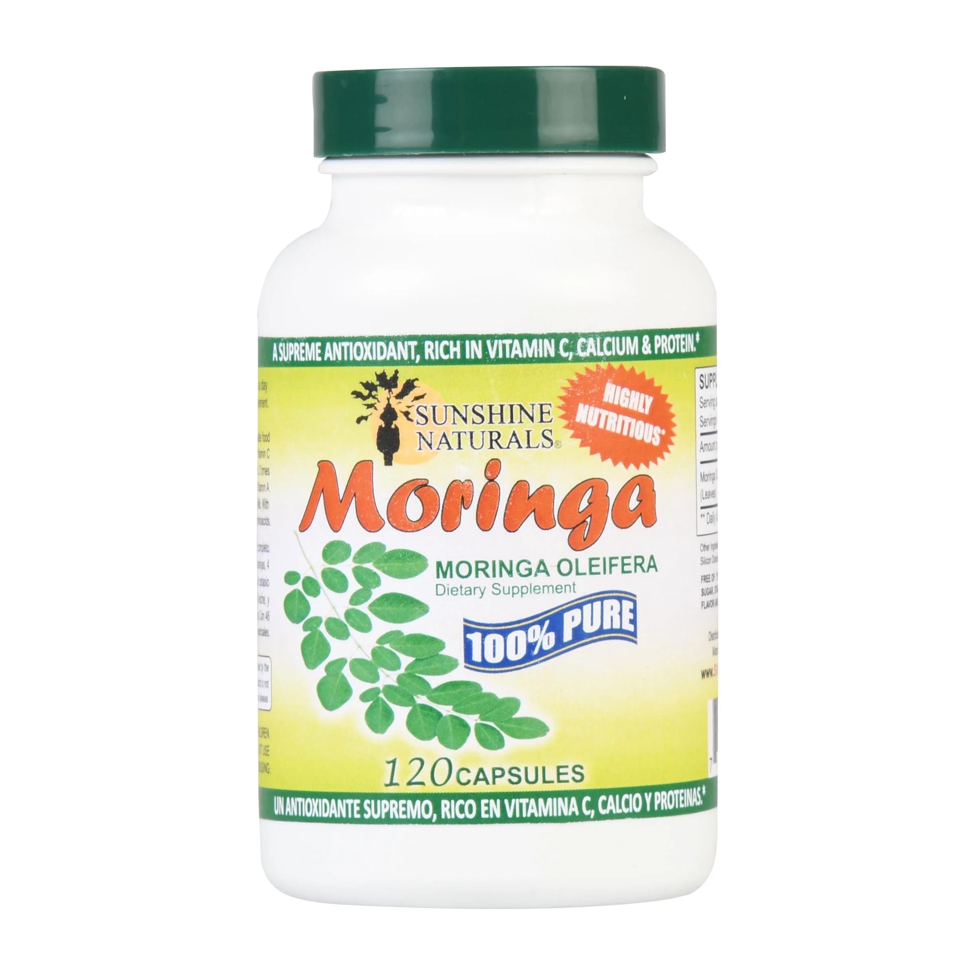 Pure Moringa Leaf Capsules, 120 Count