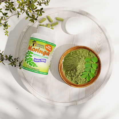 Pure Moringa Leaf Capsules, 120 Count