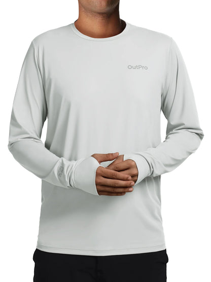 Men'S Rash Guards UPF 50+ Sun UV Protection Clothing Mens Workout Shirts Fishing Long Sleeve Swimwear Rashguard UV Athletic Mens Workout Tops Activewear Quick Dry T-Shirt Gray XL