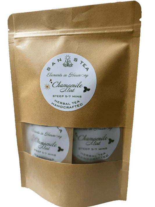 Sanostea Chamomile Mint Premium Organic Herbal Tea - 12 Count
