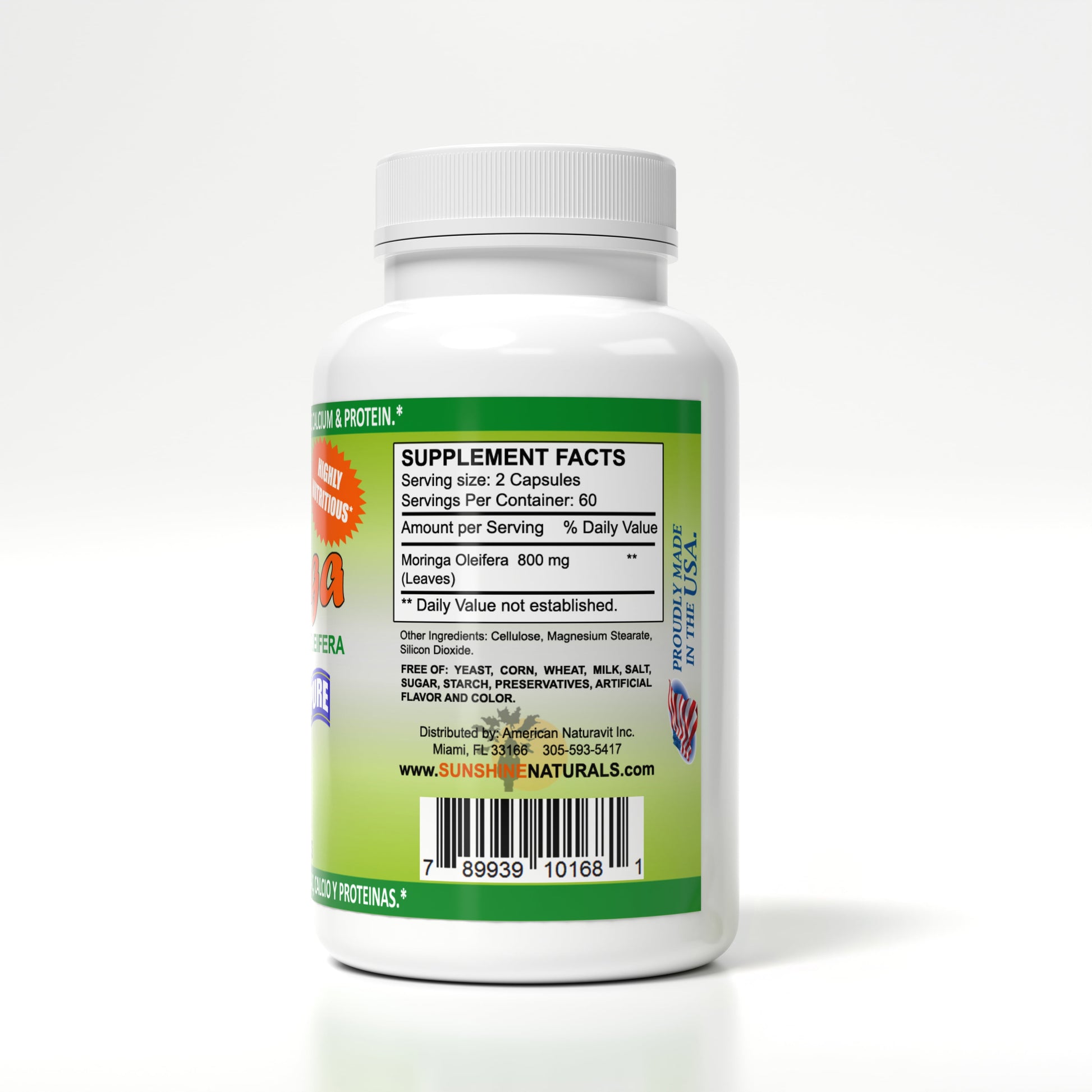 Pure Moringa Leaf Capsules, 120 Count